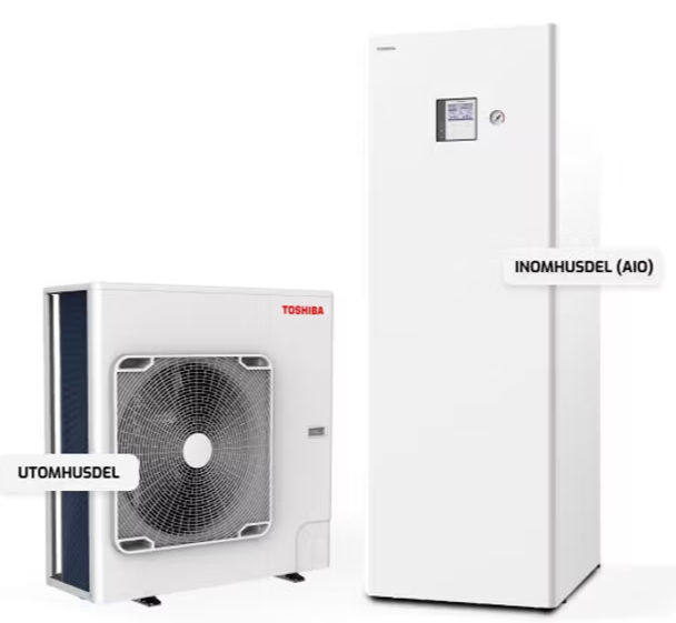 luft vattenvärmepump Toshiba Estia AIO luft-vattenvärmepump