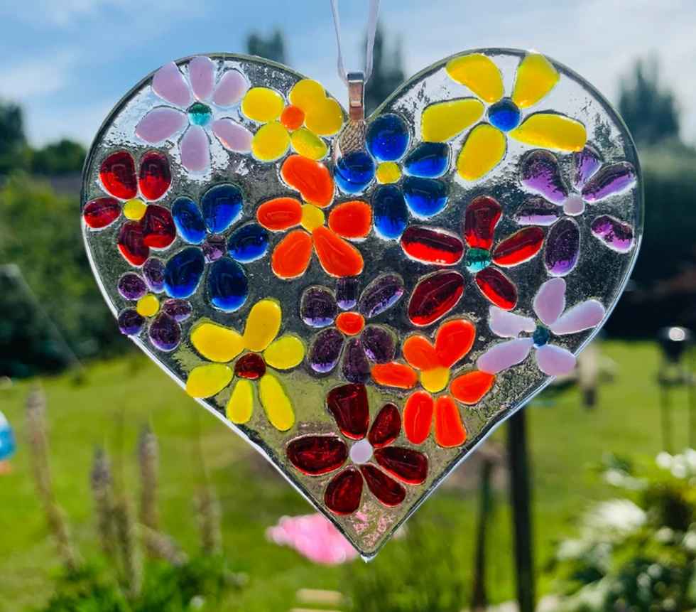 12pm - 6" Glass Fused Heart