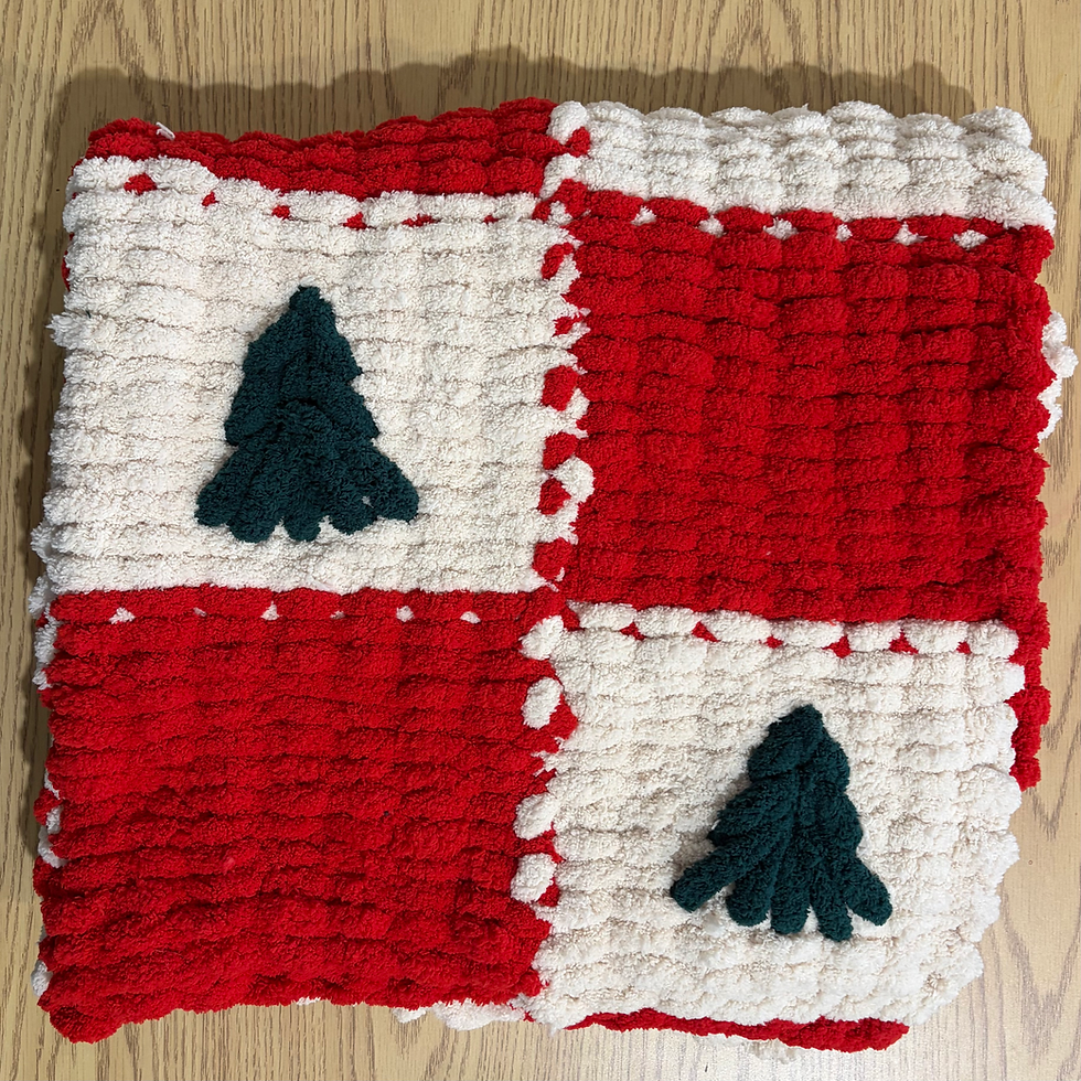 11am - Checkered Christmas Lap Blanket