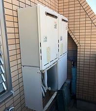 豊中市 給湯器交換工事前 ノーリツ GT-1670SAW1ーBL 取替前 古い給