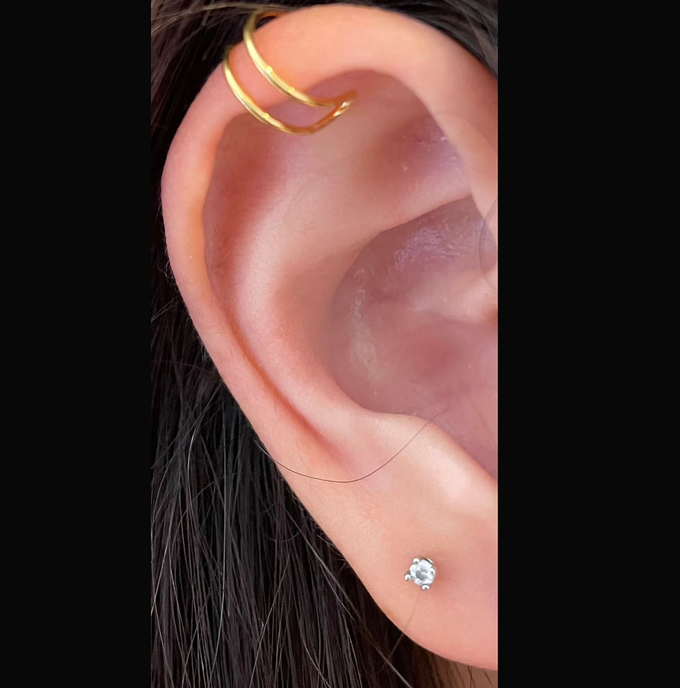 Thumbnail: Double Layer Geometric Minimalist Clip Earrings