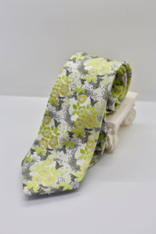 Green Floral Tie