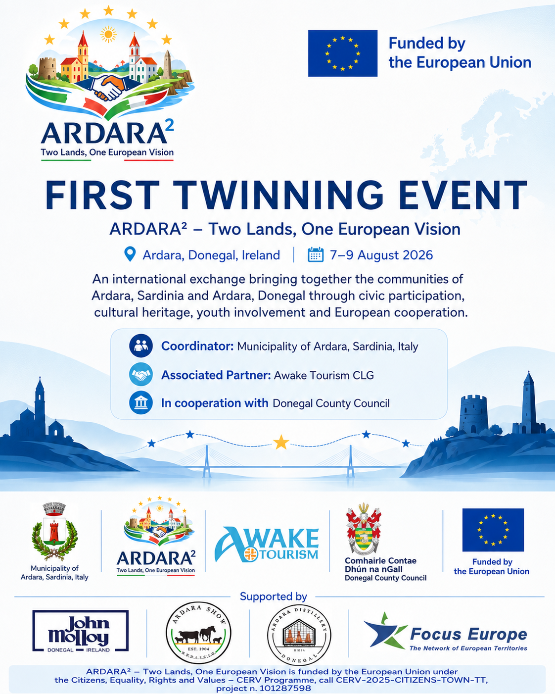 Poster of the first ARDARA² twinning event