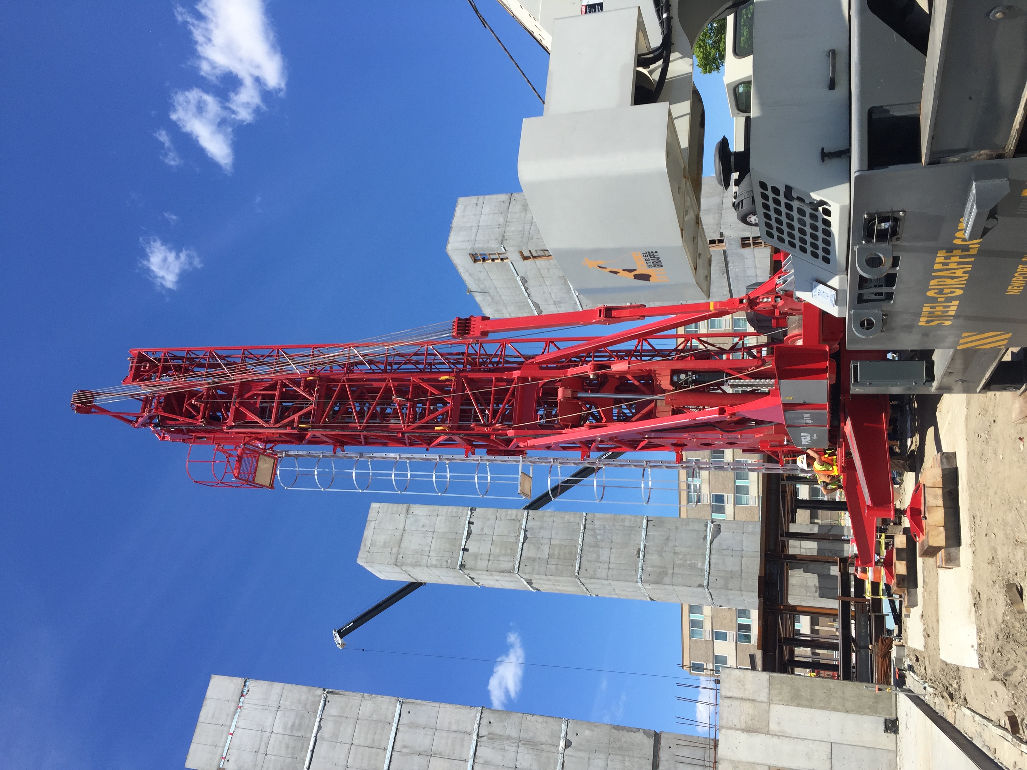 Crane at construction site