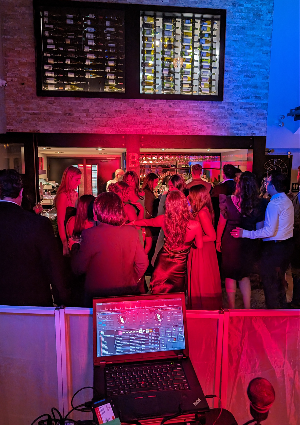 Wedding Reception with Guests Dancing