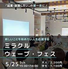 第5回　ミラクルウェーブ・フェスを開催します！
