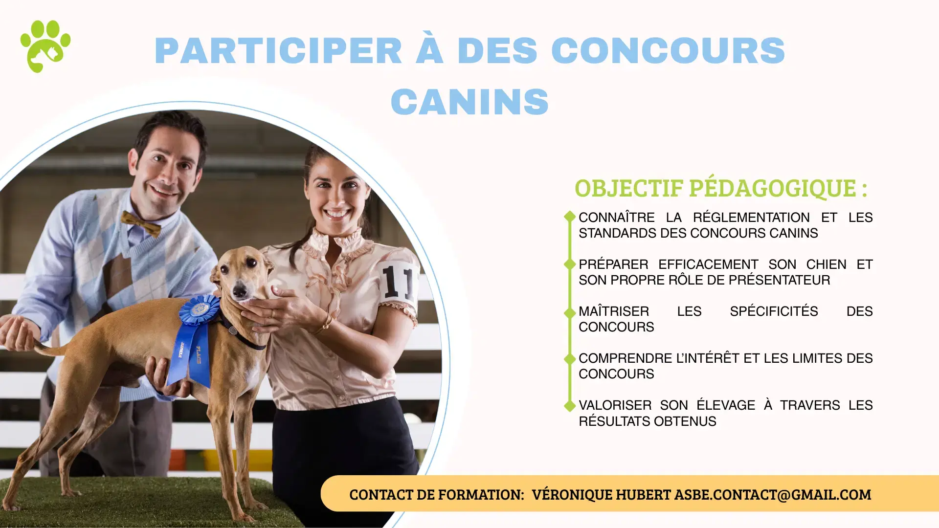 Formation Participer à des Concours Canins