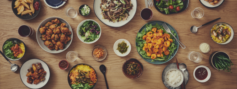 Arranged Food and Objects