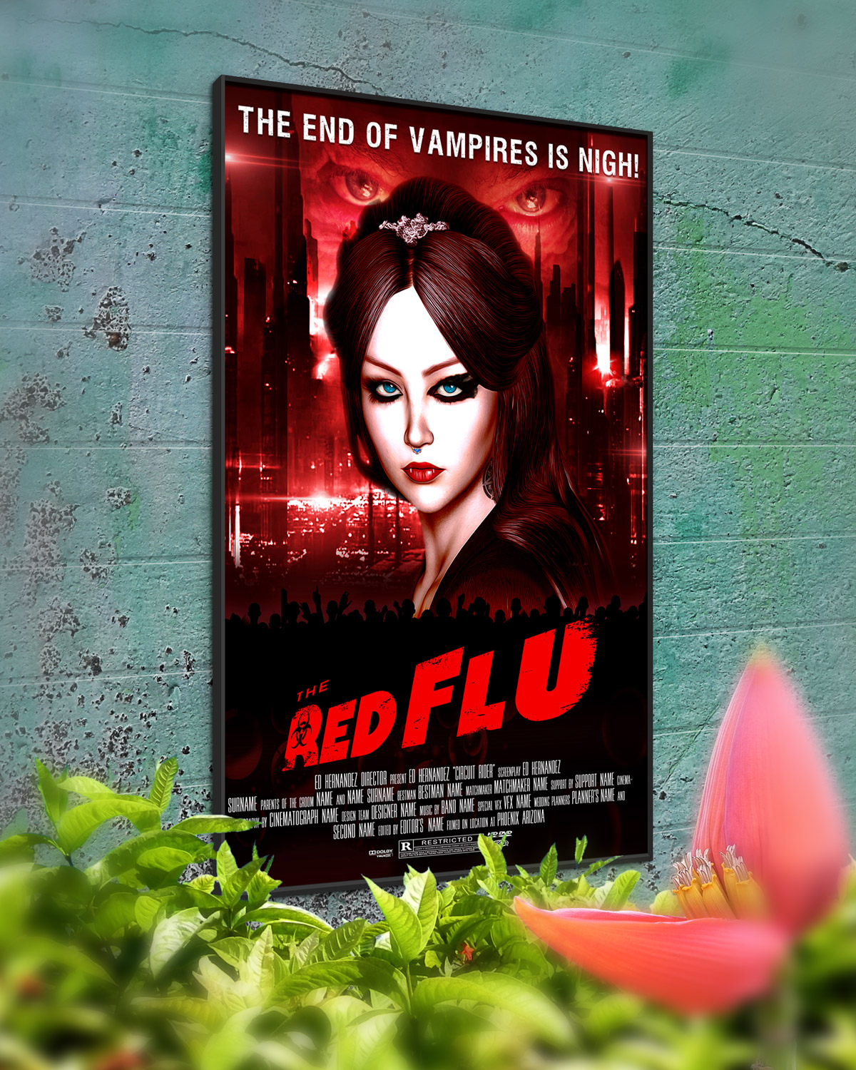 The Red Flu Poster Mockup #2