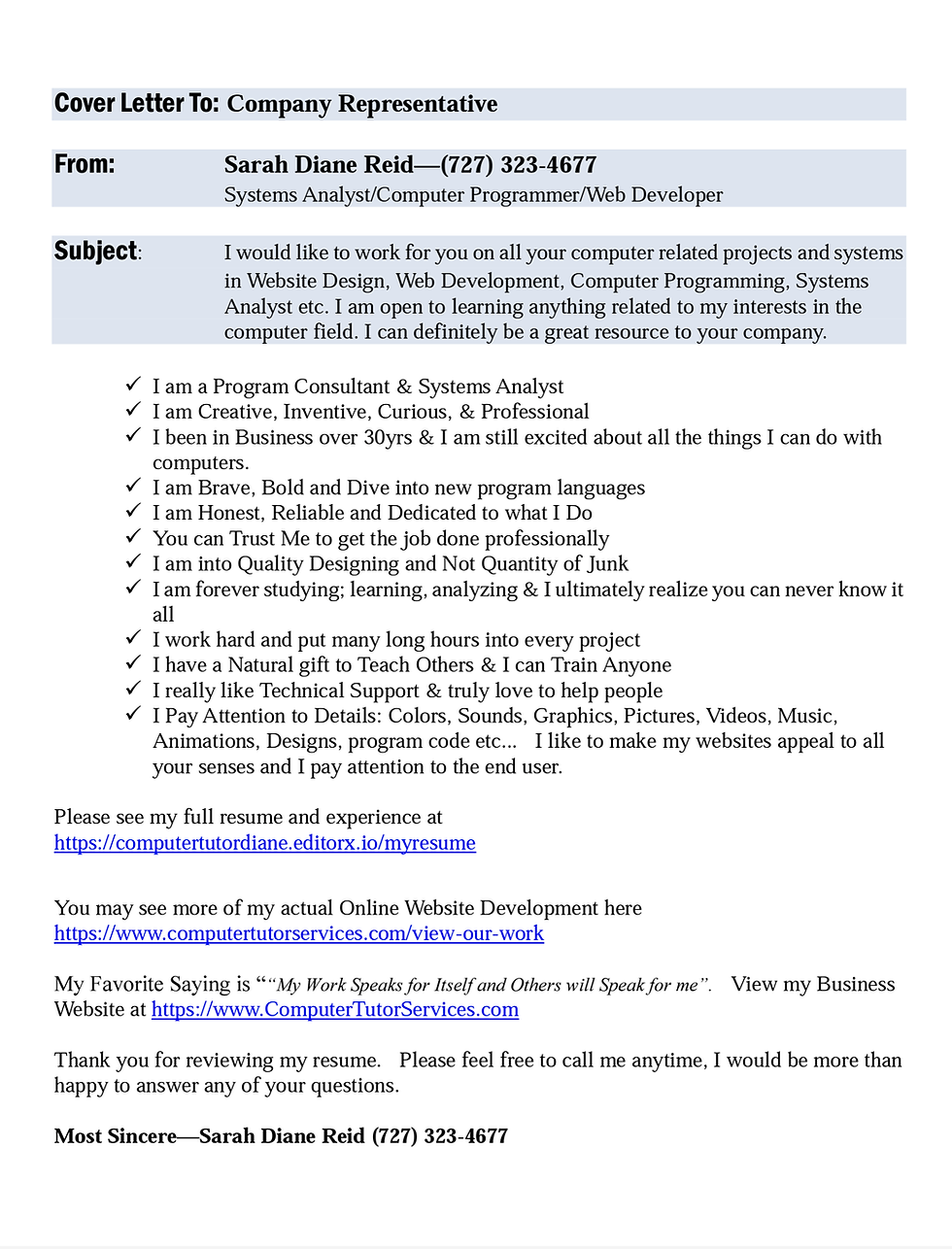 Product: Resume Word Document Template