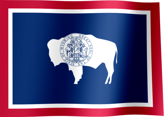 Wyoming Flag Waving