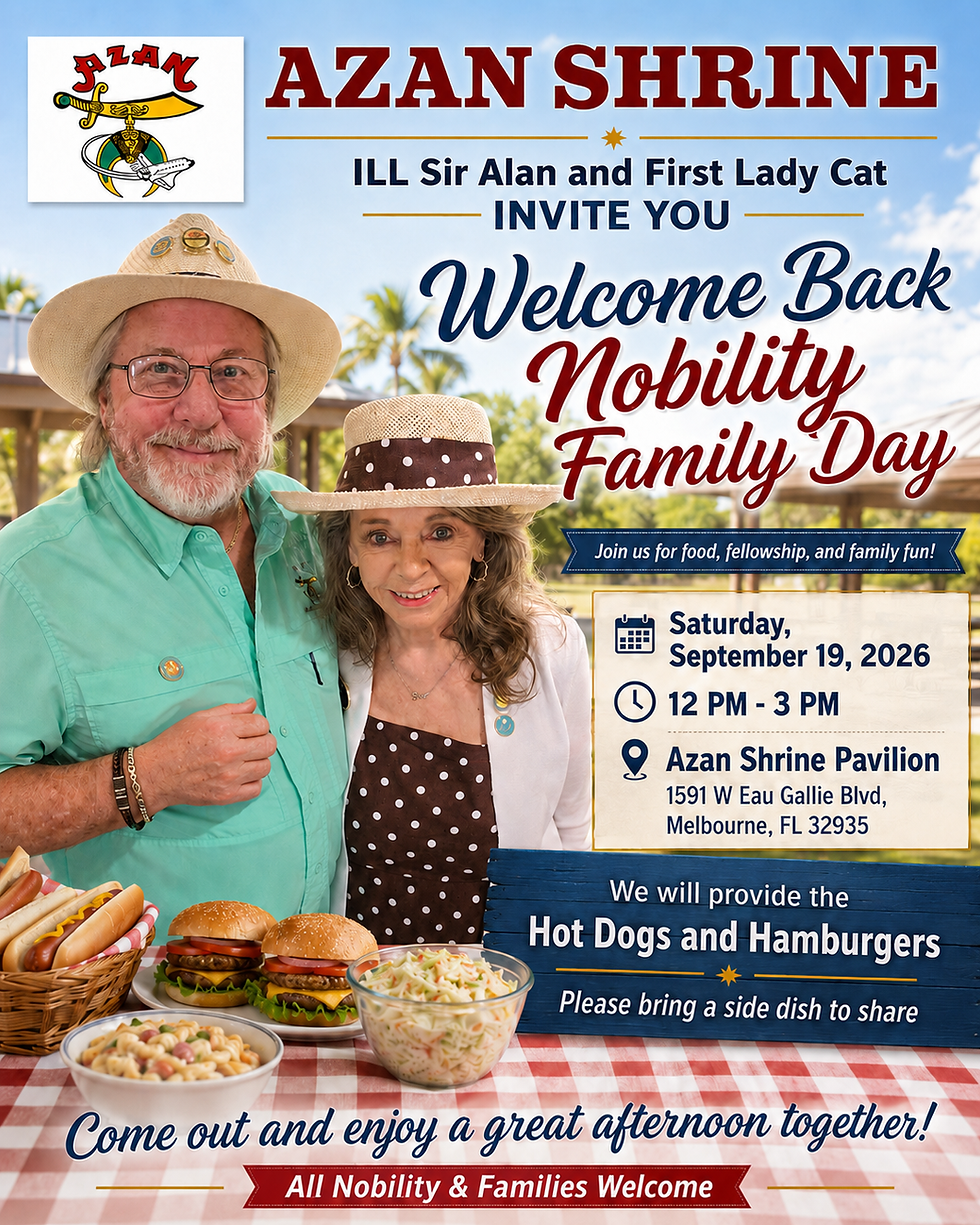Sept 19th 2026 - Welcome Back Family Day - Azan Shrine