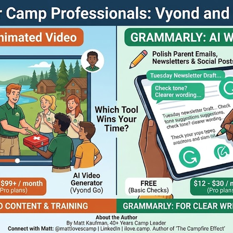 AI Tools for Camp Professionals: Vyond and Grammarly