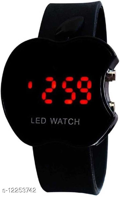 Apple shape digital led watch black colour for kids watch boys watch girls watch
