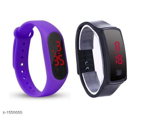 Stylish Look Digital Watches ( Pack Of 2 )
