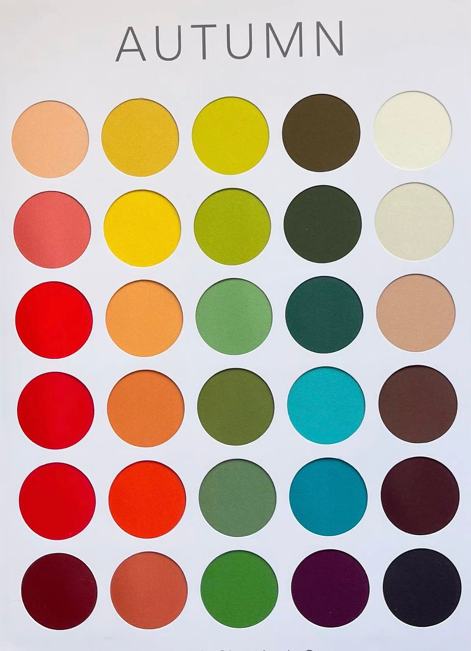 Seasonal Colour analysis for your colours - Autumn colours