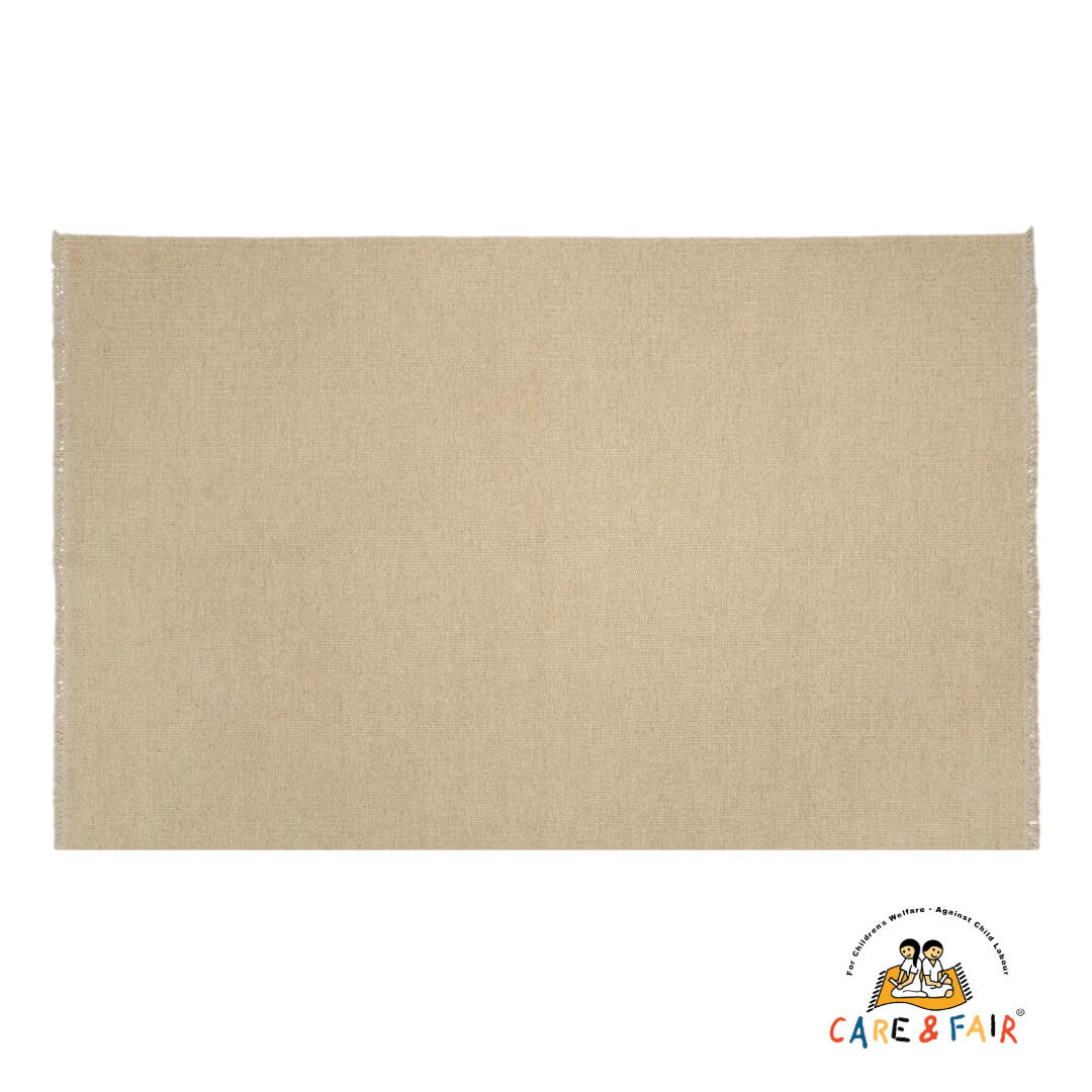 Gulvtæppe, uld – sand