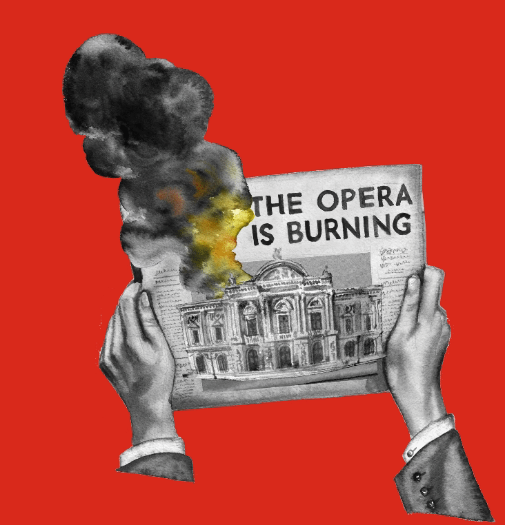 THE OPERA IS BURNING Newspaper by Créateur Olfactif Genève