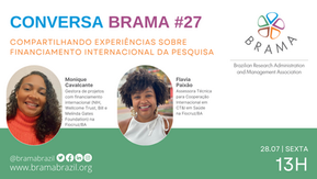 Conversa BRAMA #27 dia 28/07 às 13h com Monique Cavalcante e Flavia Paixão