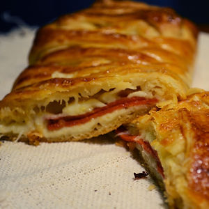 Pão de Pepperoni e Mozarela
