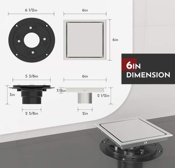 Thumbnail: Square Shower Drains