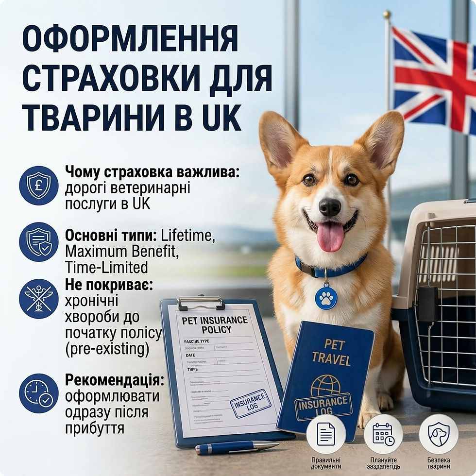 Оформлення страховки для тварини у Великобританії