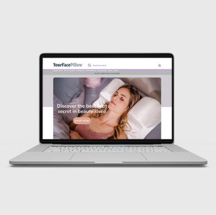 Laptop with website on homescreen.