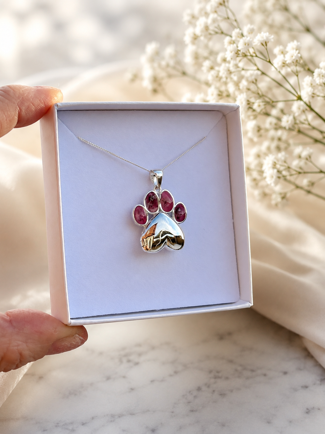 925 Silver Paw Locket