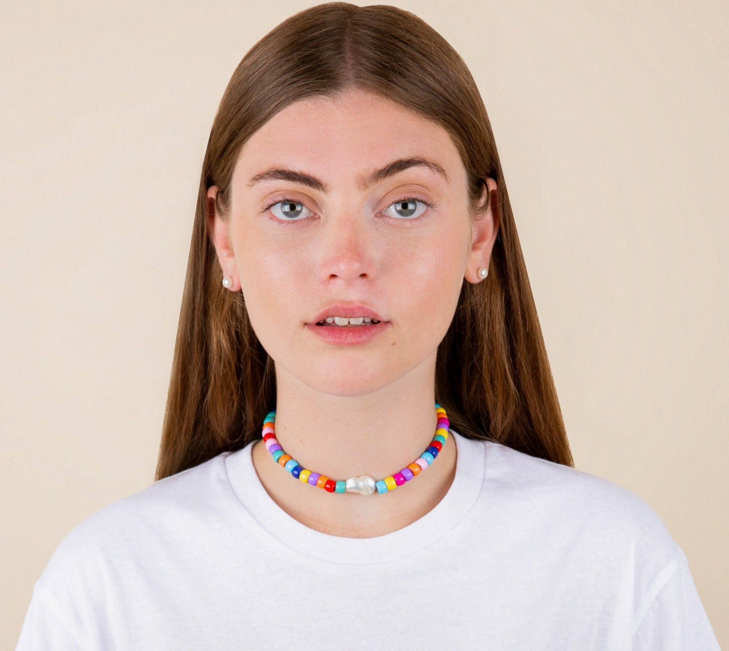 Rainbow plastic Necklace | plan b