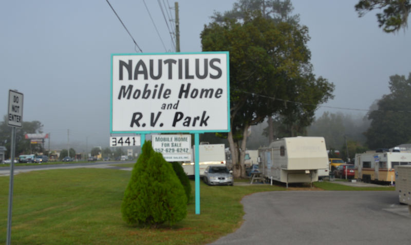a picture of the Nutilus sign at the park entrance