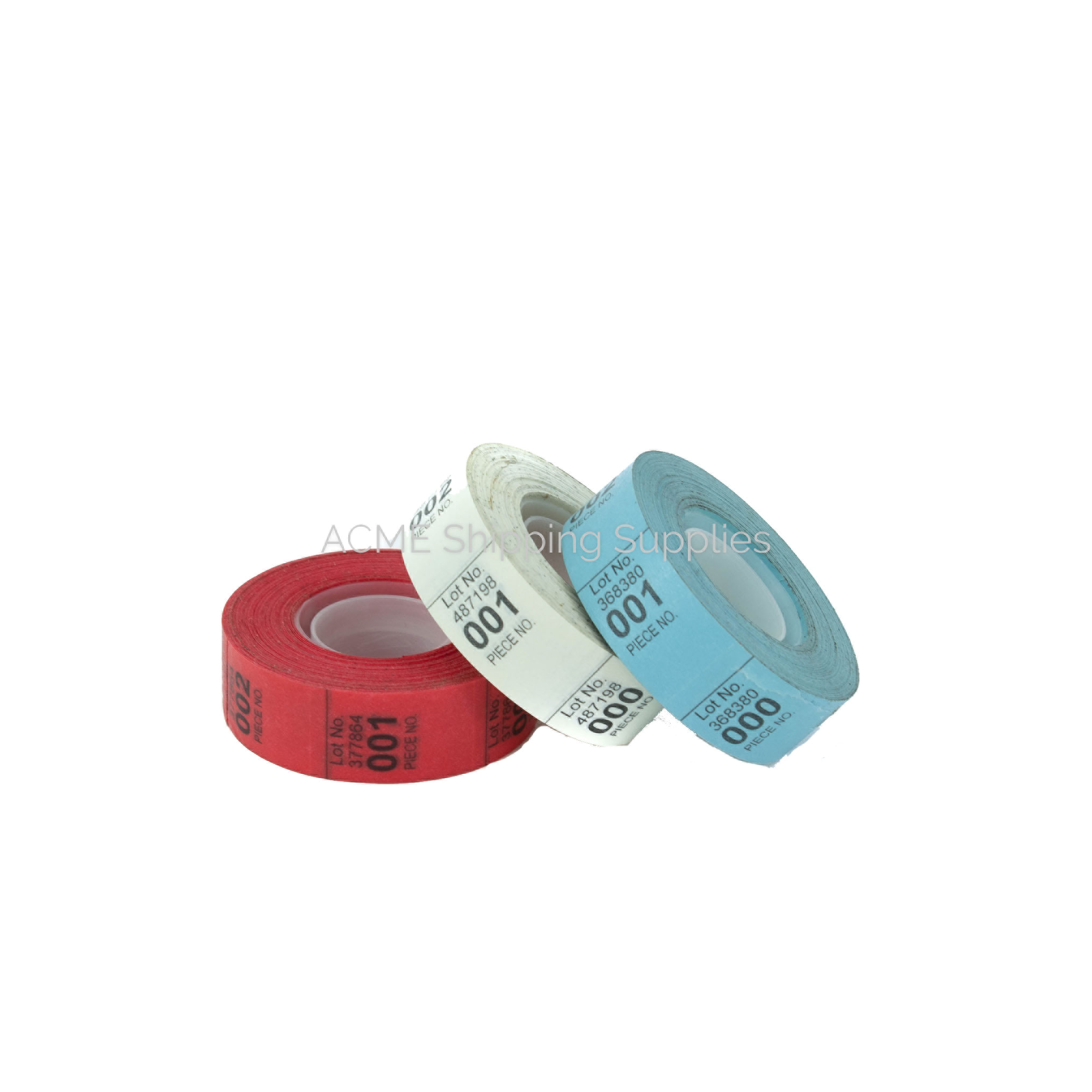 Three rolls of 001 numbered shipping labels