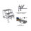 Thumbnail: Three-step ladder cart with foot lock and spring-loaded casters, L03 model