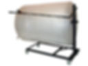 Bubble wrap dispenser on rolling cart for easy packing