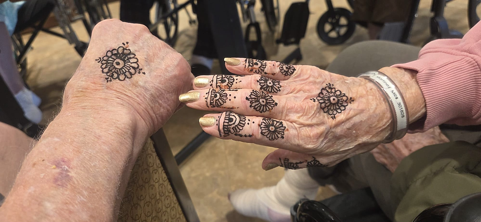 Spreading Smiles Across Generations: VT Seva Maryland's Wellness & Henna Day at Northampton Manor