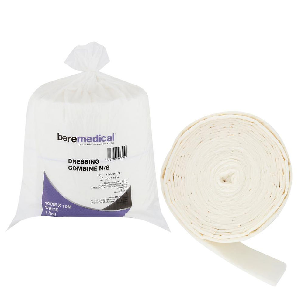 Thumbnail: COMBINE ROLL 10CM X10M WHITE NON-STERILE BAREMEDICAL - 2309087