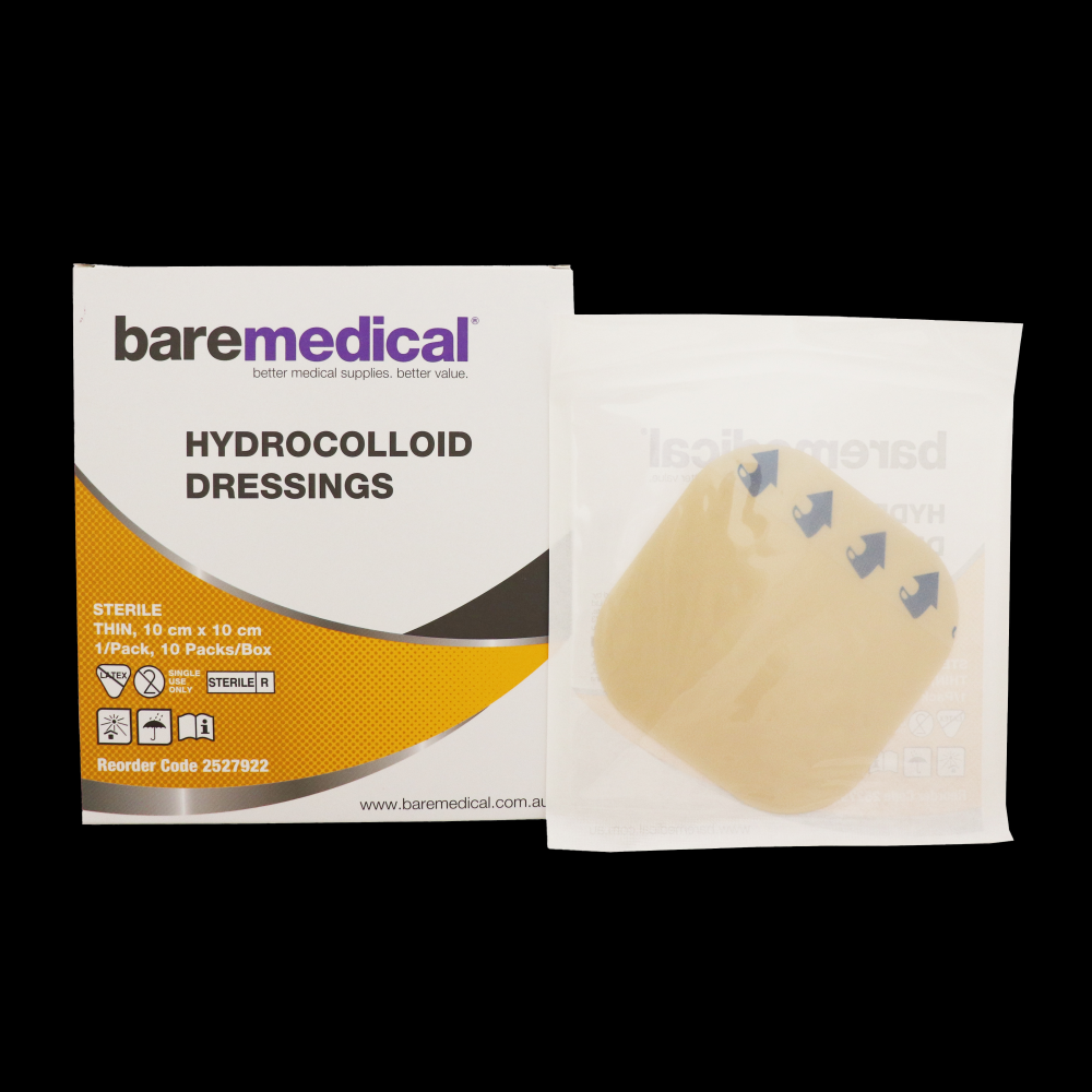 HYDROCOLLOID DRESSING THIN 10CM X 10CM BAREMEDICAL- 2527922