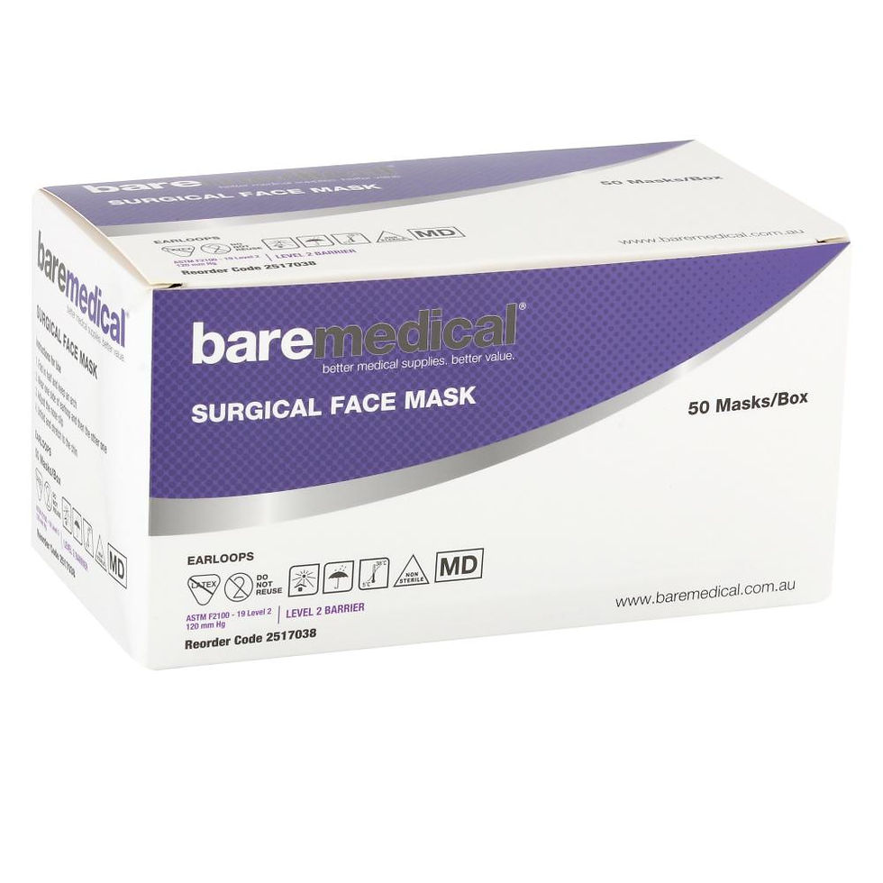 Thumbnail: LEVEL 2 EARLOOP SURGICAL MASK BAREMEDICAL- 2517038