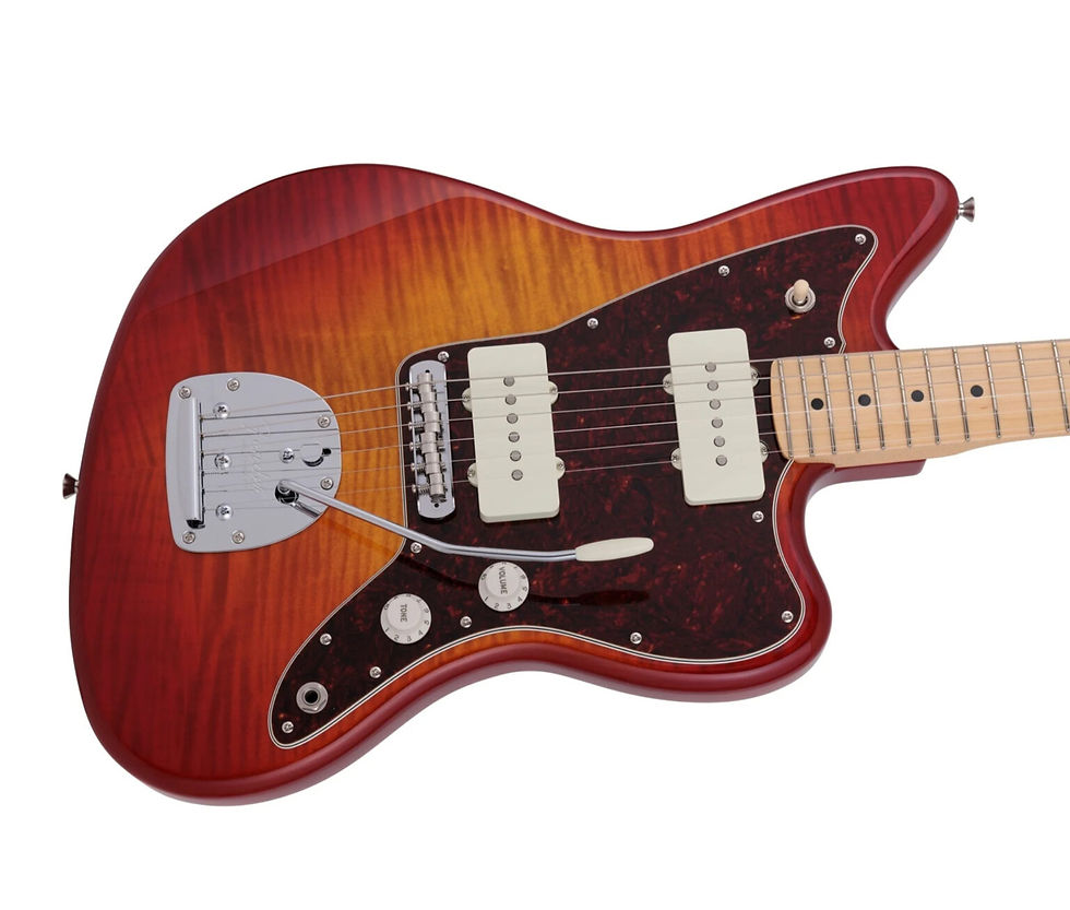Miniaturbild: Fender Japan Hybrid II Jazzmaster, Flame Sunset Orange