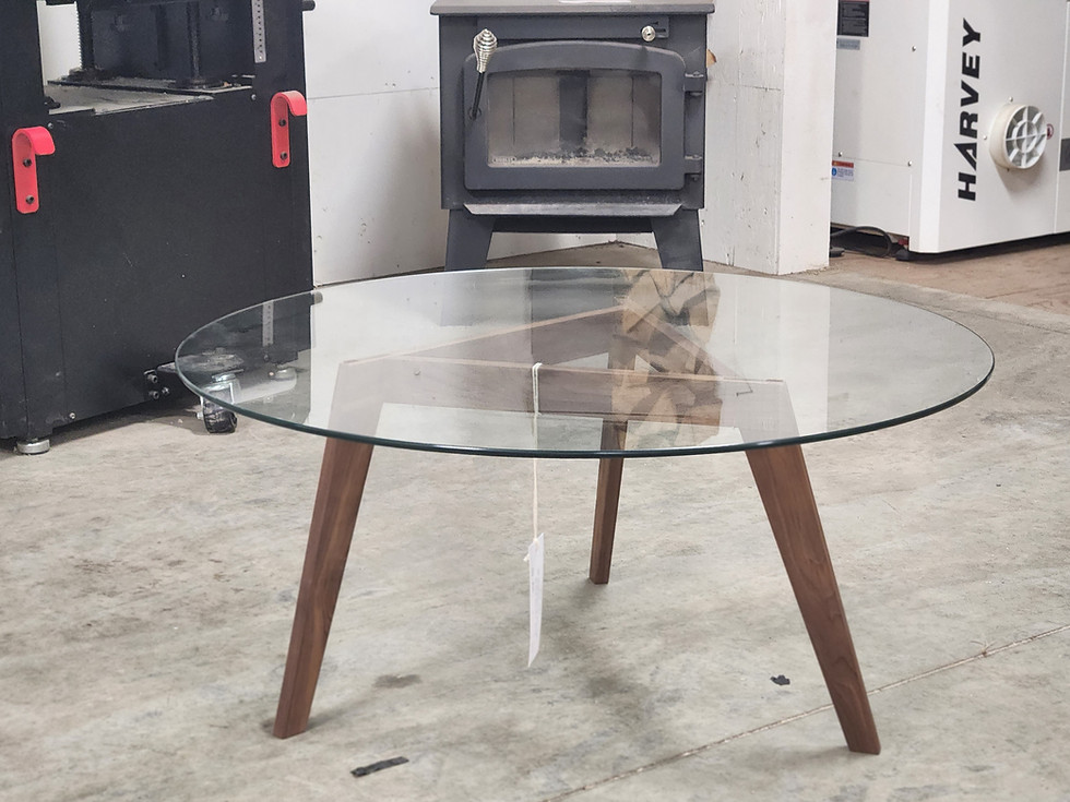 36" Tempered Glass Top Coffee Table
