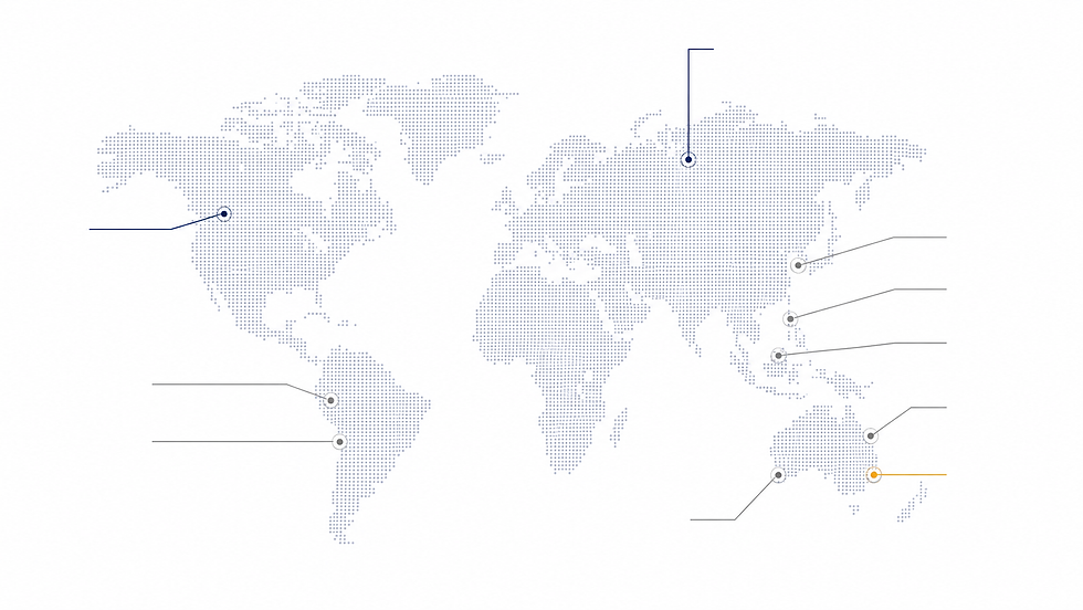 Global presence of PMP Group supporting mining operations across Australia, Asia and the A