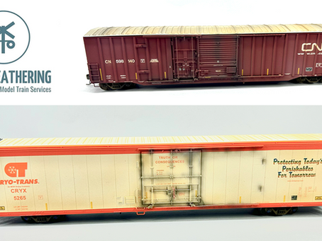VALXWEATHERING Custom Weathered Boxcars and Reefer