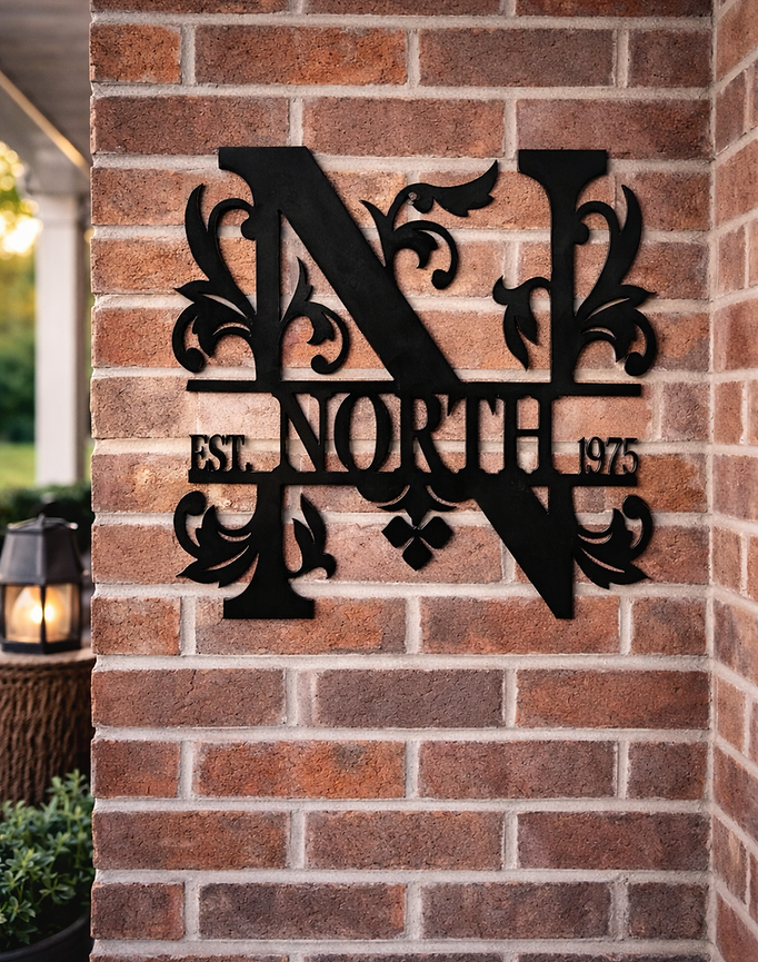 Split monogram sign