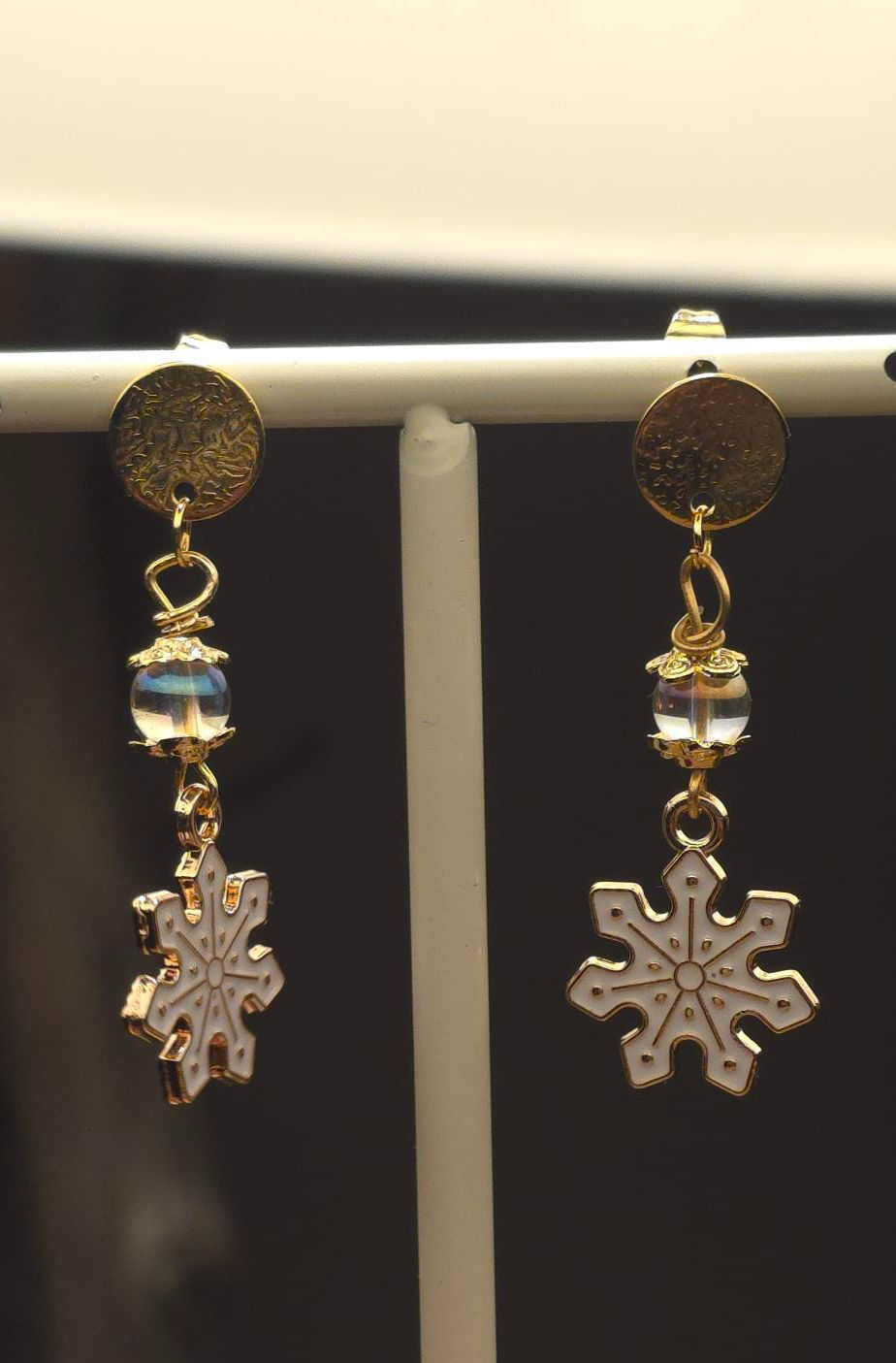 Boucles d’oreilles pendantes en quartz Aura