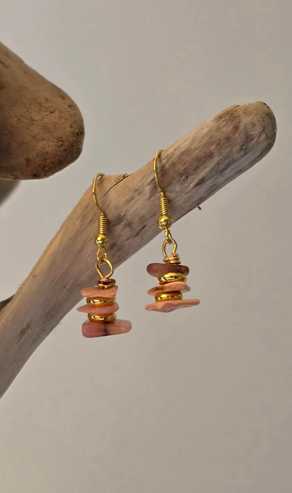 Boucles d'oreilles en rodocrosite