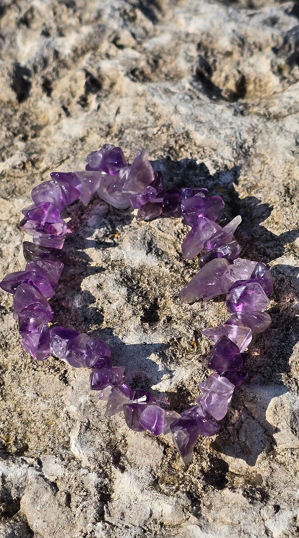 Bracelet en pierre naturelle d'améthyste