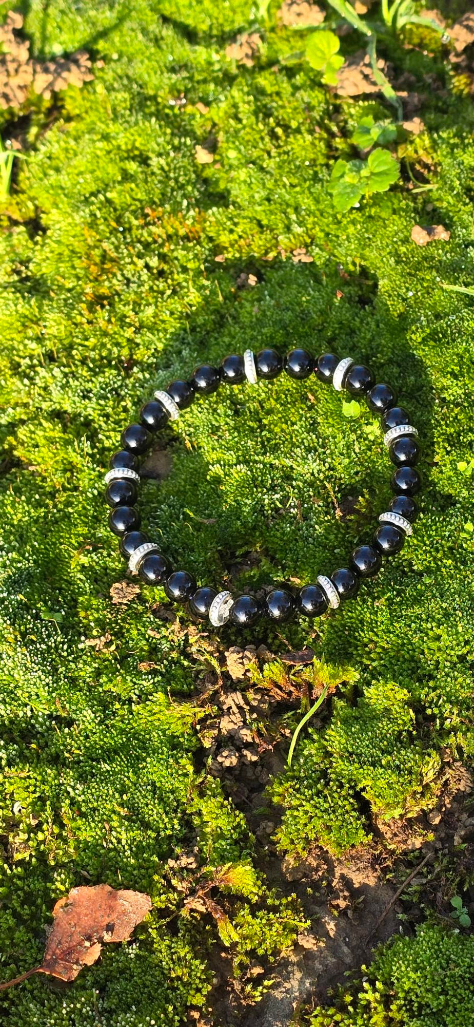 Boucles d'oreilles en tourmaline noire