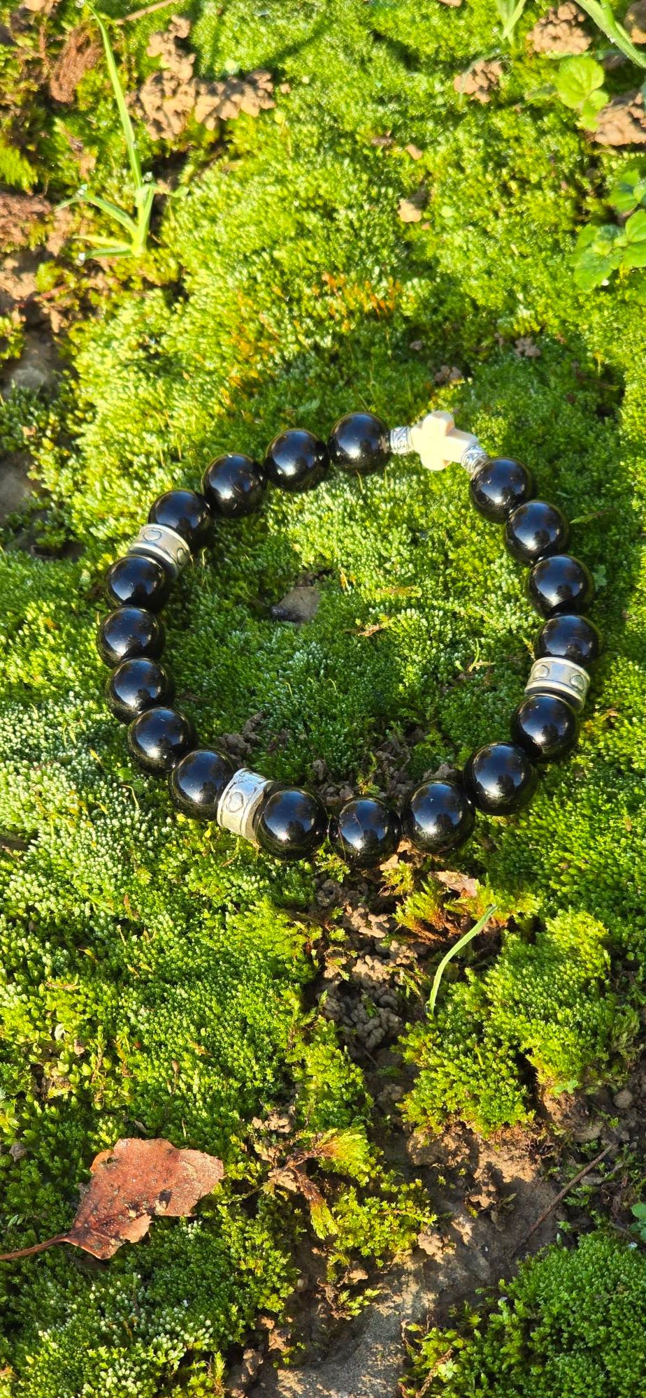 Boucles d'oreilles en tourmaline noire