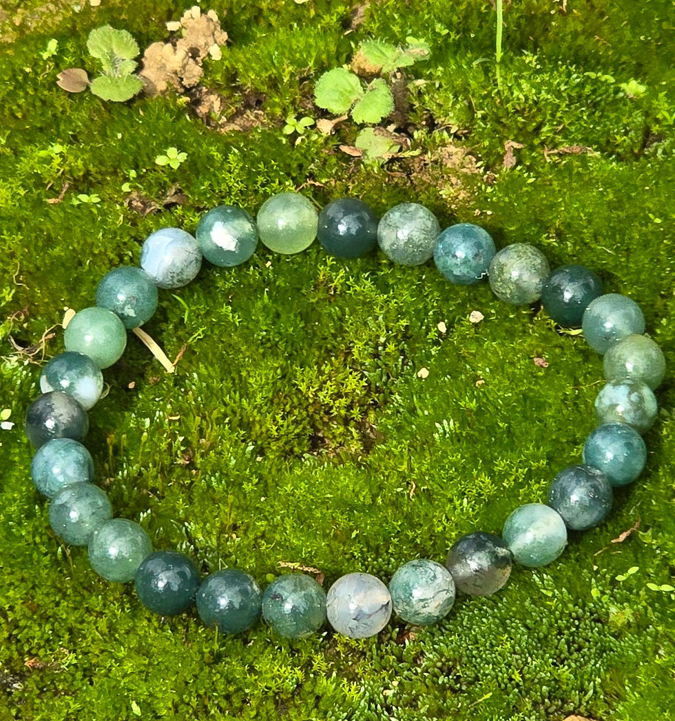 Bracelets en agathe mousse