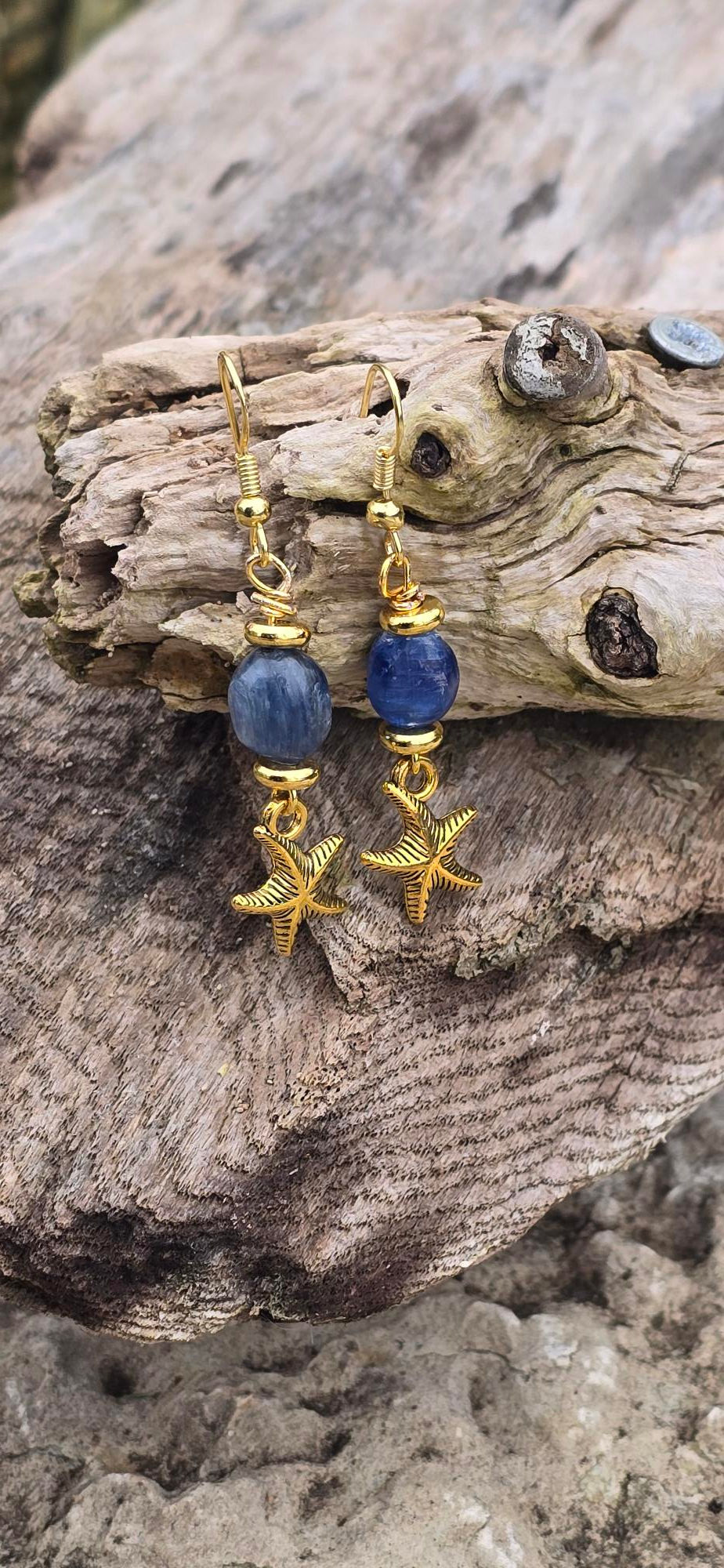 Boucles d'oreilles en cyanite