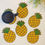 Thumbnail: Set of 6 coasters, drink coasters, pineapple beaded coasters